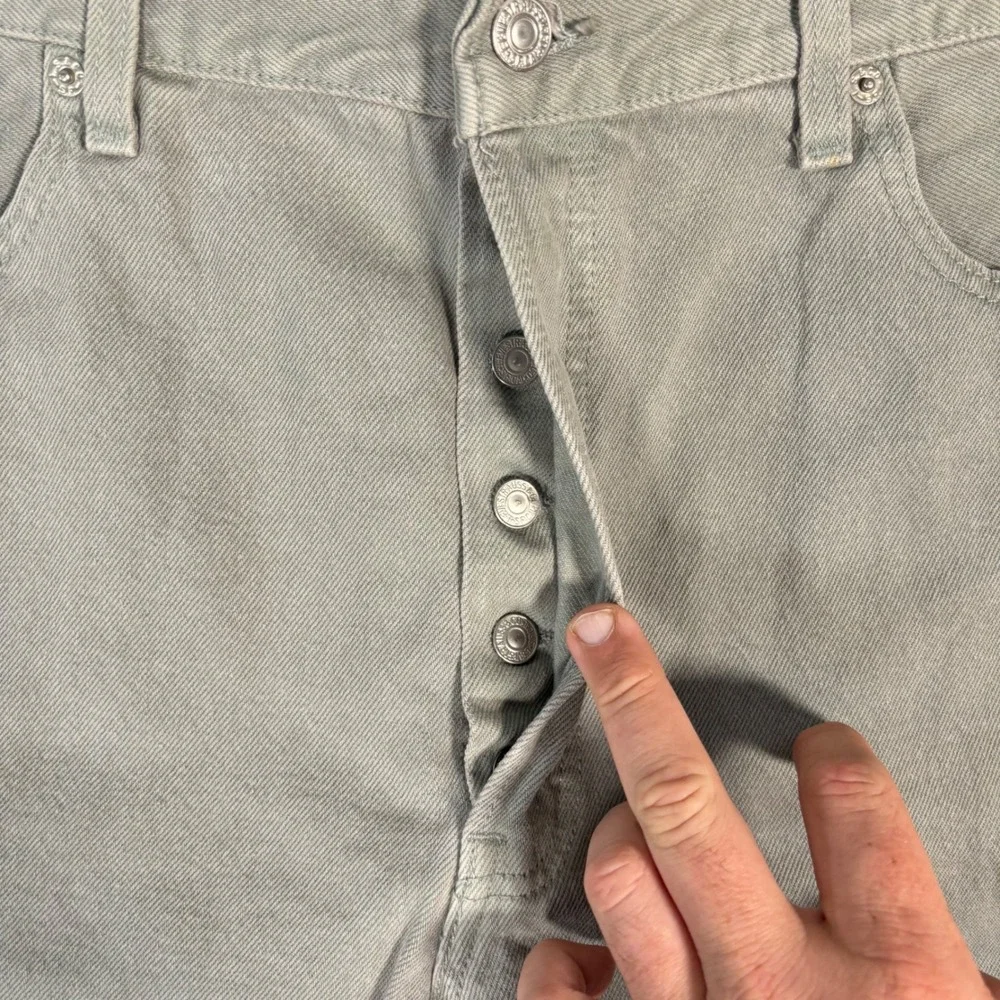 Levis‎ 501 Jeans Mens 36x27 Light Gray Straight Leg Button Fly Y2K USA